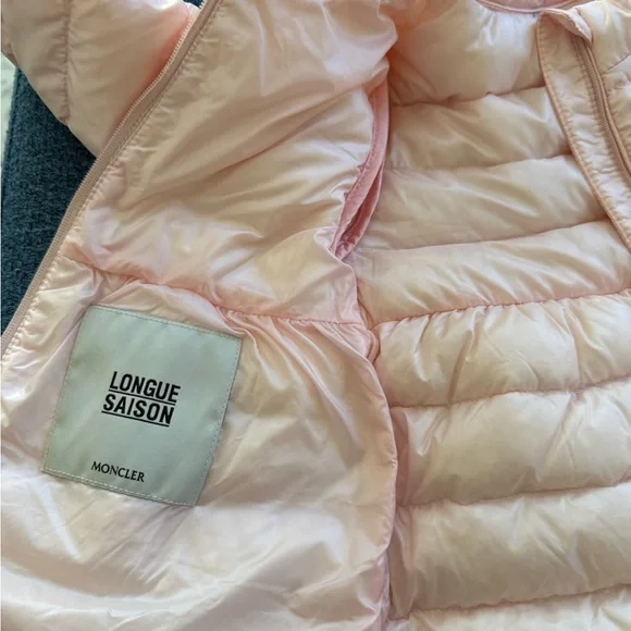 NWOT Moncler Pink Joelle Baby Quilted Down Jacket 18-24M